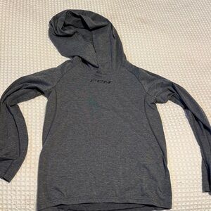 CCM youth small  Charcoal Hoodie Shirt